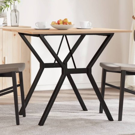 Mesa de comedor marco Y madera maciza pino y hierro 90x90x75 cm de , Mesas de cocina y de comedor - Ref: Foro24-3282718, Prec...