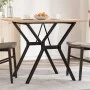 Mesa de comedor marco Y madera maciza pino y hierro 90x90x75 cm de , Mesas de cocina y de comedor - Ref: Foro24-3282718, Prec...