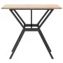 Mesa de comedor marco Y madera maciza pino y hierro 90x90x75 cm de , Mesas de cocina y de comedor - Ref: Foro24-3282718, Prec...