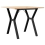 Mesa de comedor marco Y madera maciza pino y hierro 90x90x75 cm de , Mesas de cocina y de comedor - Ref: Foro24-3282718, Prec...