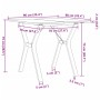 Mesa de comedor marco Y madera maciza pino y hierro 90x90x75 cm de , Mesas de cocina y de comedor - Ref: Foro24-3282718, Prec...