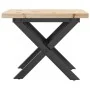 Massivholz-Kiefer- und Eisenrahmen-Couchtisch 50x50x35,5cm von , Couchtisch - Ref: Foro24-3282747, Preis: 61,86 €, Rabatt: %