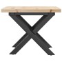 Mesa de centro marco X madera maciza pino y hierro 50x50x35,5cm de , Mesas de centro - Ref: Foro24-3282747, Precio: 62,97 €, ...