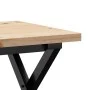 Massivholz-Kiefer- und Eisenrahmen-Couchtisch 50x50x35,5cm von , Couchtisch - Ref: Foro24-3282747, Preis: 61,86 €, Rabatt: %