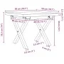 Massivholz-Kiefer- und Eisenrahmen-Couchtisch 50x50x35,5cm von , Couchtisch - Ref: Foro24-3282747, Preis: 61,86 €, Rabatt: %