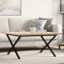 Mesa de centro marco X madera maciza pino y hierro 80x80x45,5cm de , Mesas de centro - Ref: Foro24-3282751, Precio: 88,03 €, ...