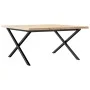 Mesa de centro marco X madera maciza pino y hierro 80x80x45,5cm de , Mesas de centro - Ref: Foro24-3282751, Precio: 88,03 €, ...