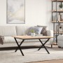 Mesa de centro marco X madera maciza pino y hierro 80x80x45,5cm de , Mesas de centro - Ref: Foro24-3282751, Precio: 89,19 €, ...