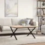 Mesa de centro marco X madera maciza pino y hierro 80x80x45,5cm de , Mesas de centro - Ref: Foro24-3282751, Precio: 88,03 €, ...