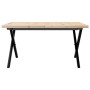 Mesa de centro marco X madera maciza pino y hierro 80x80x45,5cm de , Mesas de centro - Ref: Foro24-3282751, Precio: 89,19 €, ...