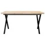 Mesa de centro marco X madera maciza pino y hierro 80x80x45,5cm de , Mesas de centro - Ref: Foro24-3282751, Precio: 88,03 €, ...