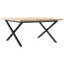 Mesa de centro marco X madera maciza pino y hierro 80x80x45,5cm de , Mesas de centro - Ref: Foro24-3282751, Precio: 88,03 €, ...