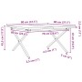 Mesa de centro marco X madera maciza pino y hierro 80x80x45,5cm de , Mesas de centro - Ref: Foro24-3282751, Precio: 89,19 €, ...