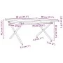 Mesa de centro marco X madera maciza pino y hierro 80x80x45,5cm de , Mesas de centro - Ref: Foro24-3282751, Precio: 88,03 €, ...