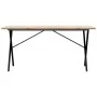 Mesa comedor marco X madera maciza pino y hierro 140x80x75,5 cm de , Mesas de cocina y de comedor - Ref: Foro24-3282764, Prec...