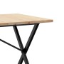 Mesa comedor marco X madera maciza pino y hierro 140x80x75,5 cm de , Mesas de cocina y de comedor - Ref: Foro24-3282764, Prec...
