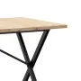Mesa comedor marco X madera maciza pino y hierro 140x80x75,5 cm de , Mesas de cocina y de comedor - Ref: Foro24-3282764, Prec...
