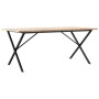 Mesa comedor marco X madera maciza pino y hierro 180x90x75,5 cm de , Mesas de cocina y de comedor - Ref: Foro24-3282766, Prec...