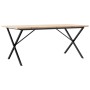 Mesa comedor marco X madera maciza pino y hierro 180x90x75,5 cm de , Mesas de cocina y de comedor - Ref: Foro24-3282766, Prec...