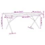 Mesa comedor marco X madera maciza pino y hierro 180x90x75,5 cm de , Mesas de cocina y de comedor - Ref: Foro24-3282766, Prec...