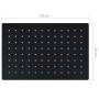 Cabezal ducha efecto lluvia acero inox cuadrado negro 30x20 cm de vidaXL, Cabezales de ducha - Ref: Foro24-147700, Precio: 22...