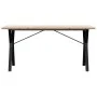 Mesa comedor marco Y madera maciza pino y hierro 160x80x75,5 cm de , Mesas de cocina y de comedor - Ref: Foro24-3282787, Prec...
