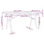 Mesa comedor marco Y madera maciza pino y hierro 160x80x75,5 cm de , Mesas de cocina y de comedor - Ref: Foro24-3282787, Prec...