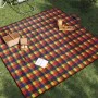 Manta de picnic plegable terciopelo cuadros colores 200x200 cm de , Camping y senderismo - Ref: Foro24-4004209, Precio: 30,99...