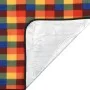 Manta de picnic plegable terciopelo cuadros colores 200x200 cm de , Camping y senderismo - Ref: Foro24-4004209, Precio: 30,99...