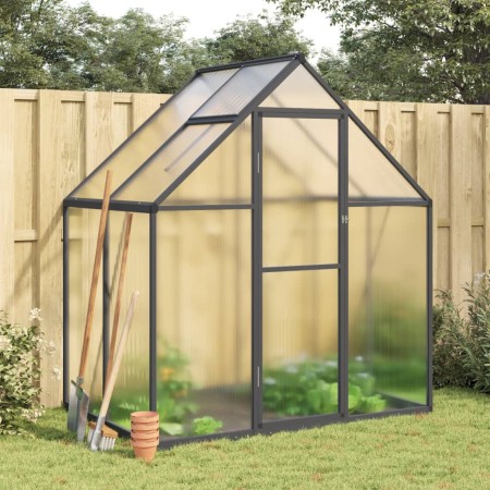 Invernadero con marco base aluminio antracita 169x114x195 cm de , Invernaderos - Ref: Foro24-4005824, Precio: 457,56 €, Descu...