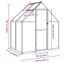 Invernadero con marco base aluminio antracita 169x114x195 cm de , Invernaderos - Ref: Foro24-4005824, Precio: 457,56 €, Descu...