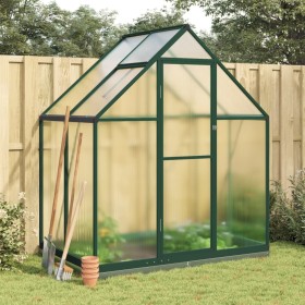 Invernadero con marco base aluminio verde 169x114x202 cm de , Invernaderos - Ref: Foro24-4005826, Precio: 352,09 €, Descuento: %