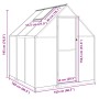 Invernadero con marco base aluminio antracita 169x169x195 cm de , Invernaderos - Ref: Foro24-4005830, Precio: 460,28 €, Descu...