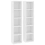 Estantería para CDs 2 uds madera contrachapada 21x16x93,5 cm de vidaXL, Almacenamiento para CD y DVD - Ref: Foro24-802696, Pr...