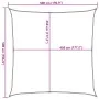 Toldo de vela cuadrado HDPE gris claro 160 g/m² 5x5 m de , Sombrillas - Ref: Foro24-4001970, Precio: 57,04 €, Descuento: %