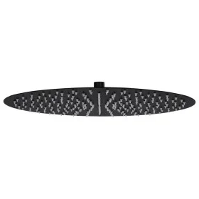 Black round stainless steel rain shower head 40 cm by vidaXL, shower heads - Ref: Foro24-147693, Price: 50,58 €, Discount: %