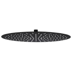 Cabezal de ducha efecto lluvia acero inox redondo negro 40 cm de vidaXL, Cabezales de ducha - Ref: Foro24-147693, Precio: 53,...