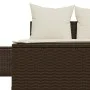 Double sun lounger with brown synthetic rattan cushions by , Loungers - Ref: Foro24-368390, Price: 309,75 €, Discount: %