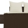 Tumbona doble con cojines ratán sintético marrón de , Tumbonas - Ref: Foro24-368390, Precio: 275,53 €, Descuento: %