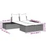 Double sun lounger with brown synthetic rattan cushions by , Loungers - Ref: Foro24-368390, Price: 309,75 €, Discount: %