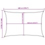 Toldo de vela rectangular HDPE arena 160 g/m² 5x6 m de , Sombrillas - Ref: Foro24-4002048, Precio: 50,67 €, Descuento: %