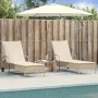 Liegestühle mit Kissen, 2 Stück, aus synthetischem Rattan in Beige. von , Liegen - Ref: Foro24-3261438, Preis: 359,84 €, Raba...