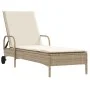 Liegestühle mit Kissen, 2 Stück, aus synthetischem Rattan in Beige. von , Liegen - Ref: Foro24-3261438, Preis: 359,84 €, Raba...