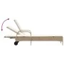Liegestühle mit Kissen, 2 Stück, aus synthetischem Rattan in Beige. von , Liegen - Ref: Foro24-3261438, Preis: 359,84 €, Raba...