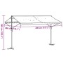 Toldo de pie tela y acero azul y blanco 400x300 cm de , Sombrillas - Ref: Foro24-368932, Precio: 267,06 €, Descuento: %