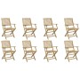 Sillas jardín plegables 8 uds madera maciza acacia 54,5x58x90cm de , Sillas de jardín - Ref: Foro24-3214231, Precio: 378,62 €...