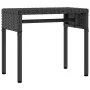 Tumbonas con capota y mesa 2 uds ratán sintético negro de , Tumbonas - Ref: Foro24-3261569, Precio: 389,15 €, Descuento: %