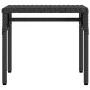 Tumbonas con capota y mesa 2 uds ratán sintético negro de , Tumbonas - Ref: Foro24-3261569, Precio: 389,15 €, Descuento: %