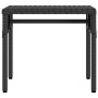Tumbonas con capota y mesa 2 uds ratán sintético negro de , Tumbonas - Ref: Foro24-3261569, Precio: 367,88 €, Descuento: %