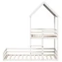 Cama con techo madera maciza de pino blanco 90x200 cm de , Camas y somieres - Ref: Foro24-3282391, Precio: 366,74 €, Descuent...
